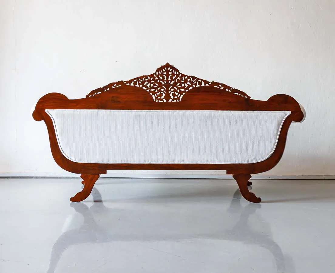 Antique Sofas - British Colonial Walnut Sofa - The Past Perfect Collection - Singapore