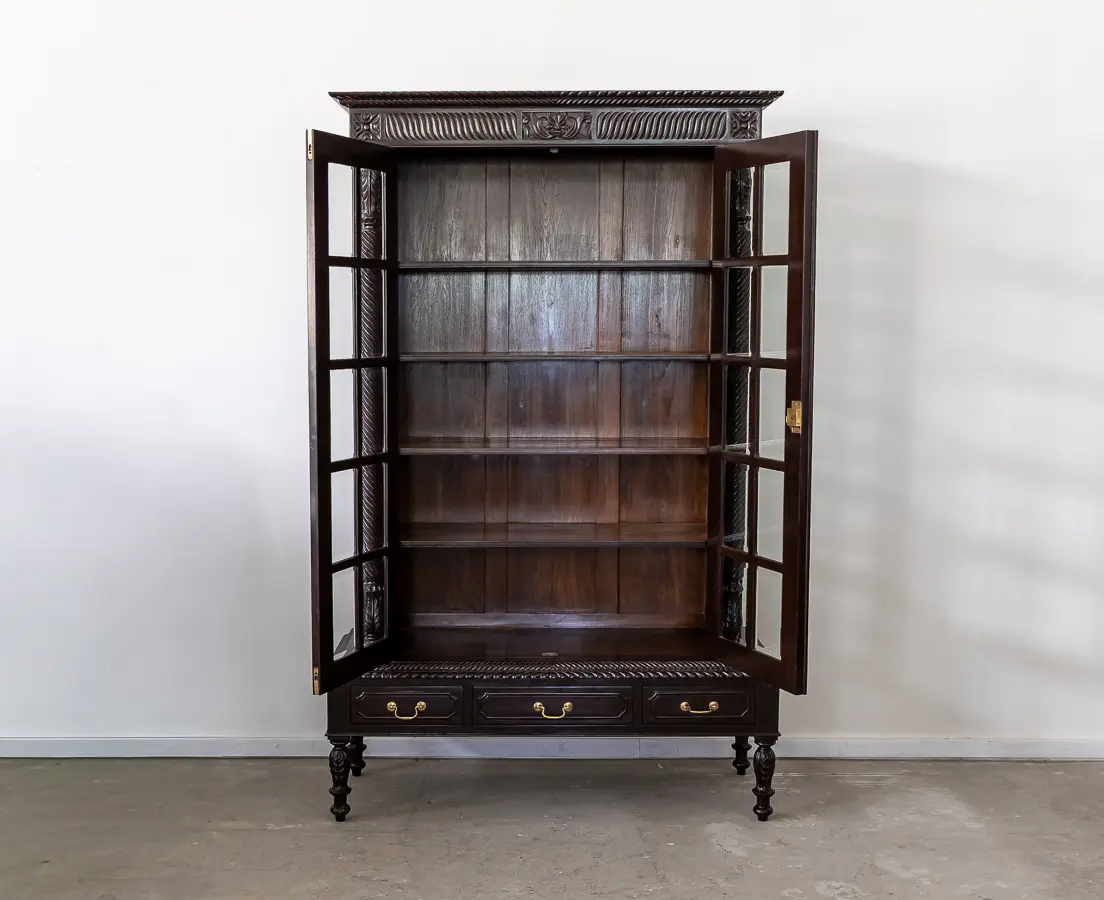 Rosewood and Teakwood Bookcase