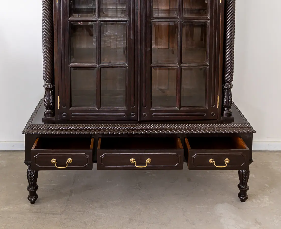 Rosewood and Teakwood Bookcase