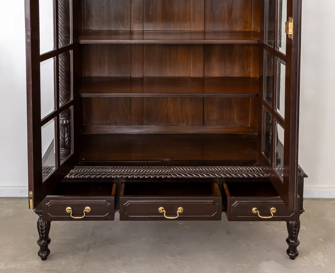 Rosewood and Teakwood Bookcase