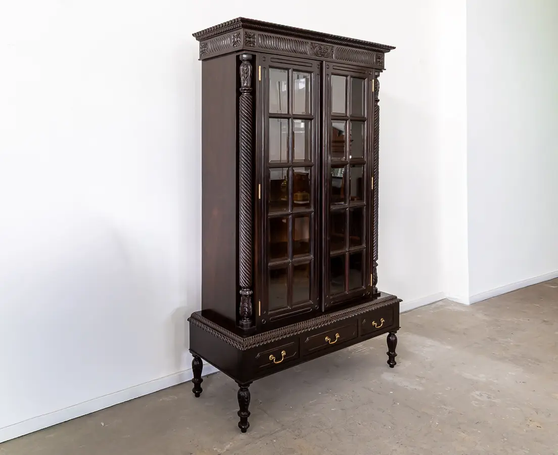 Rosewood and Teakwood Bookcase
