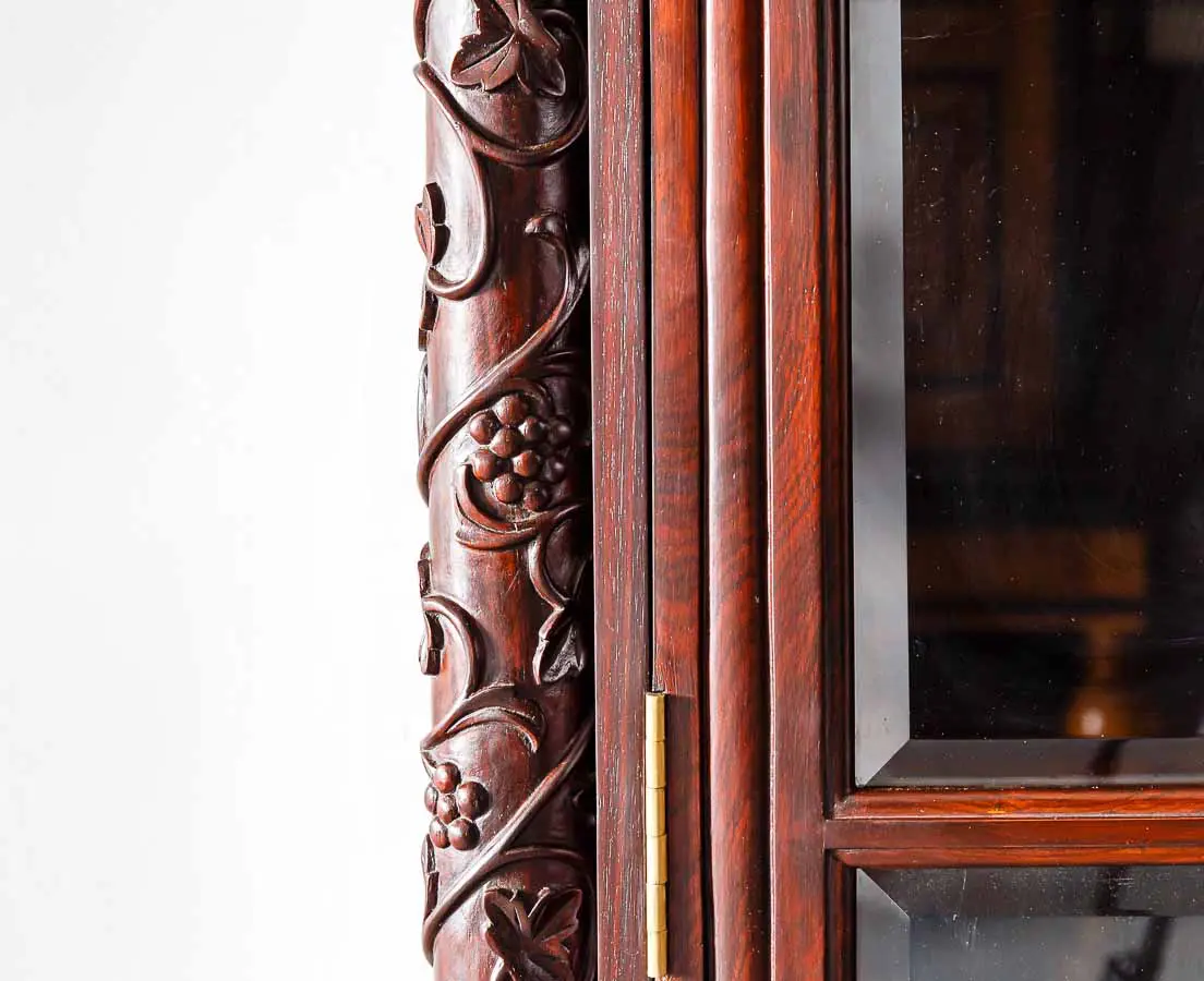 Antique Cabinets - British Colonial Rosewood Glass Front Cabinet - The Past Perfect Collection - Singapore