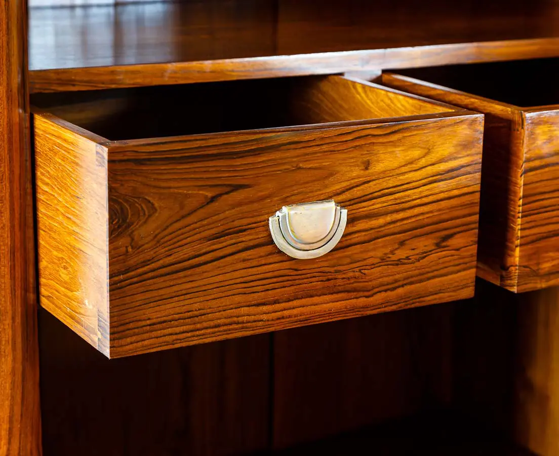Art Deco Furniture - Teakwood Art Deco Wardrobe - The Past Perfect Collection - Singapore