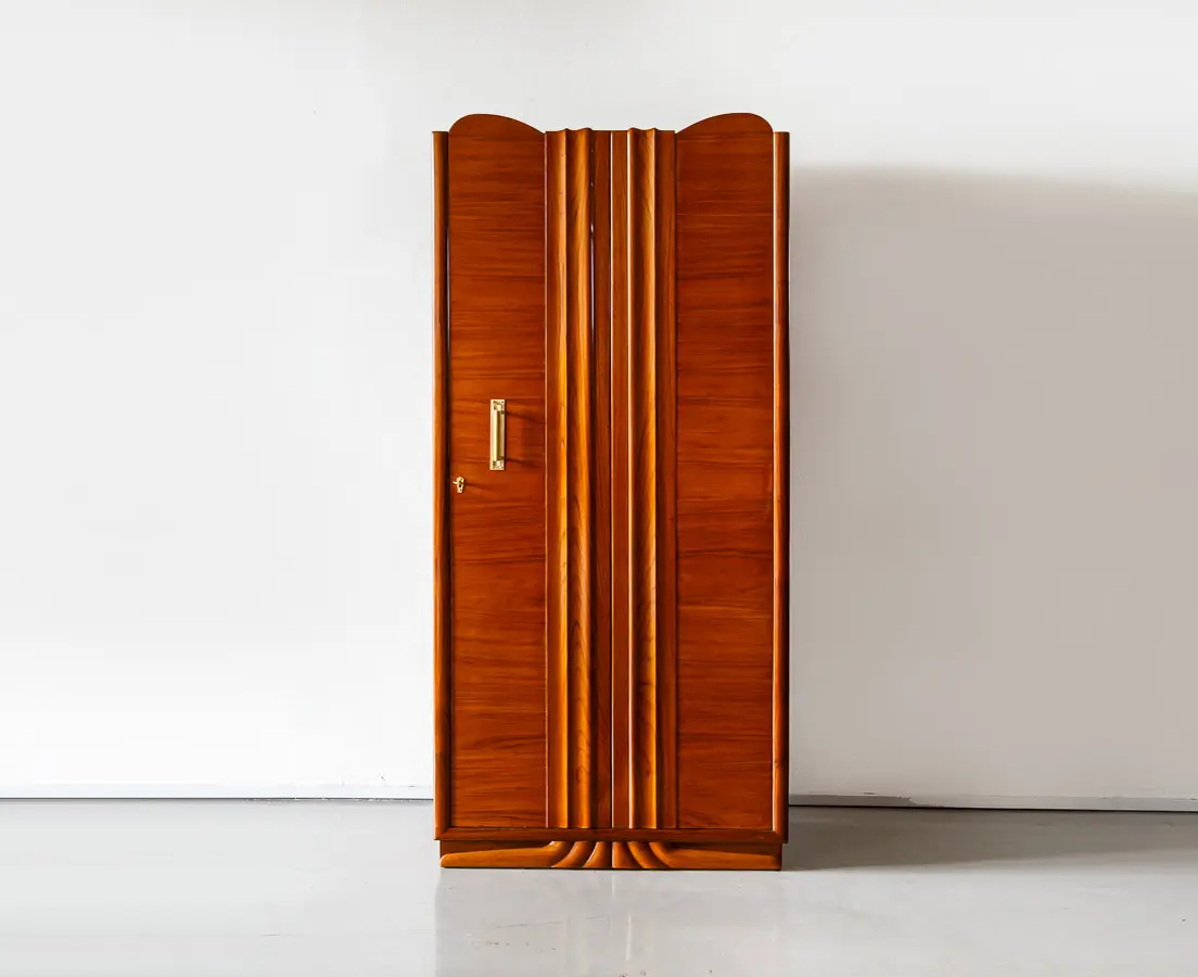 Art Deco Furniture - Teakwood Art Deco Wardrobe - The Past Perfect Collection - Singapore