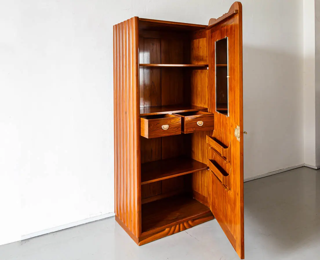 Art Deco Furniture - Teakwood Art Deco Wardrobe - The Past Perfect Collection - Singapore