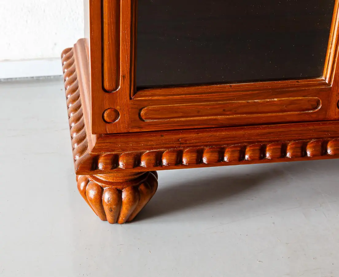 Antique Sideboards - British Colonial Teakwood Glass Front Sideboard - The Past Perfect Collection - Singapore