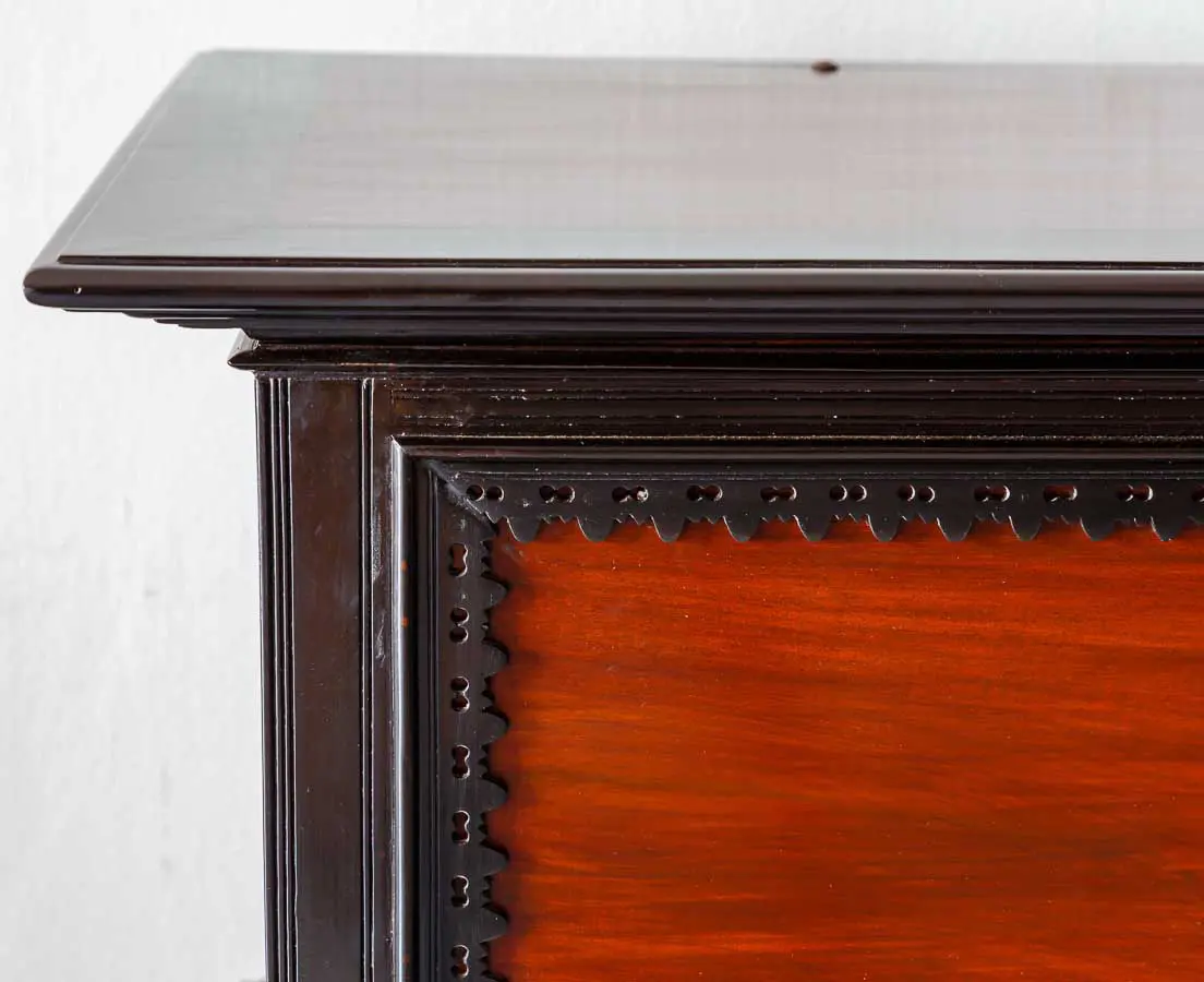 Antique Chests - Dutch Colonial Mahogany & Ebony Chest on Stand - The Past Perfect Collection - Singapore