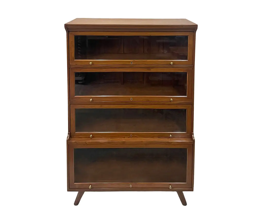 British Colonial Teakwood Barrister Bookcase - The Past Perfect Collection Singapore