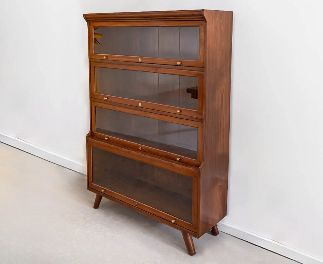 British Colonial Teakwood Barrister Bookcase - The Past Perfect Collection Singapore