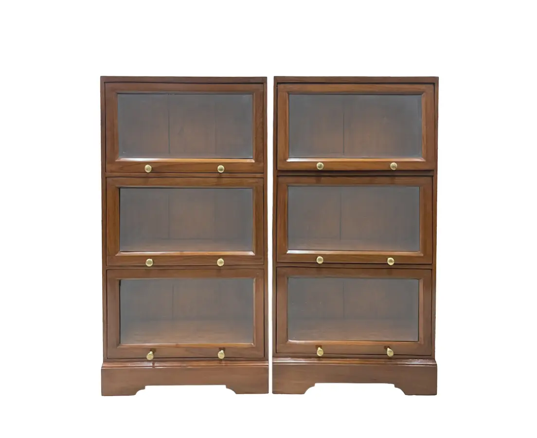 Teakwood Barrister Pair of Bookcases
