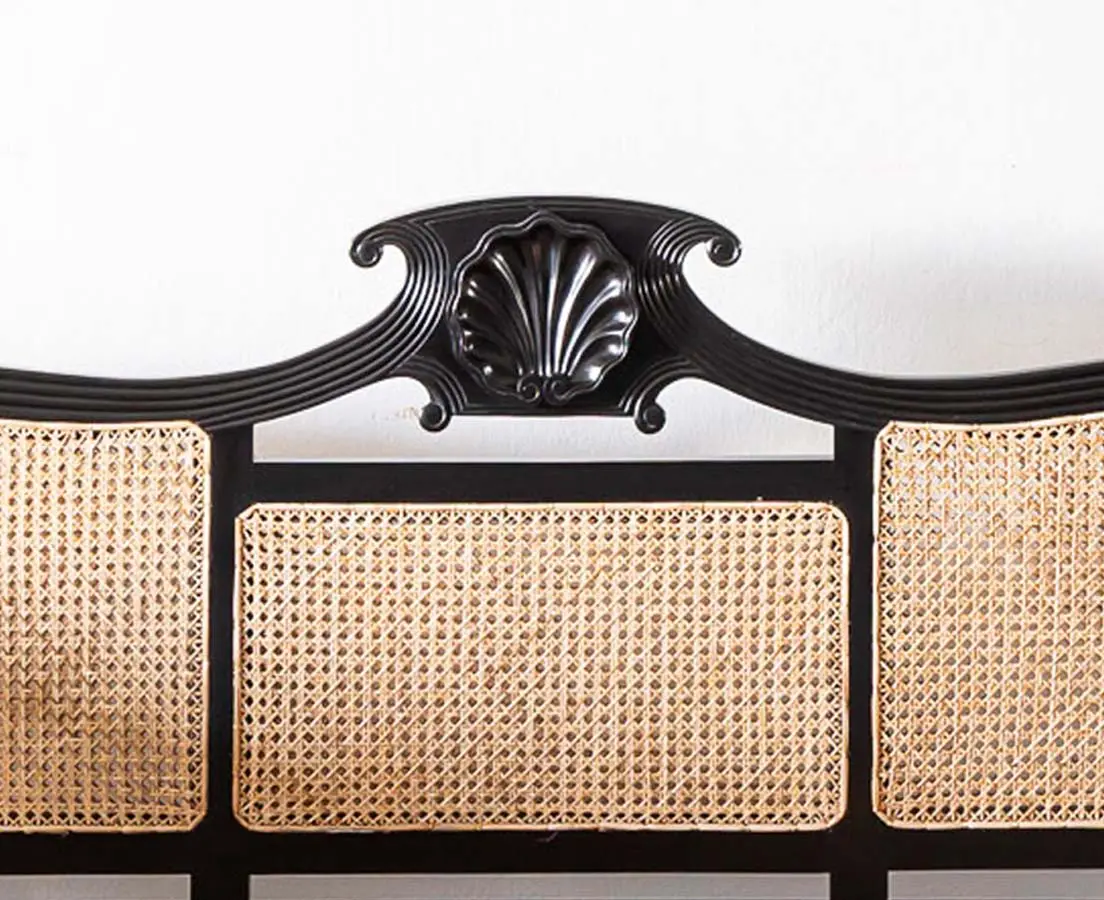 Antique British Colonial Ebony Sofa - The Past Perfect Collection - Singapore