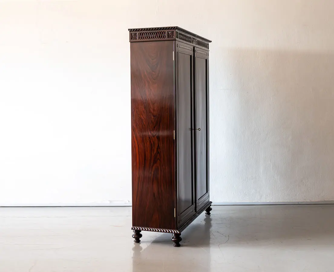 Antique British Colonial Plain Rosewood Cupboard - The Past Perfect Collection - Singapore CUP6872L
