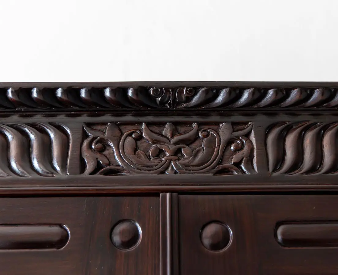 Antique British Colonial Plain Rosewood Cupboard - The Past Perfect Collection - Singapore CUP6873L