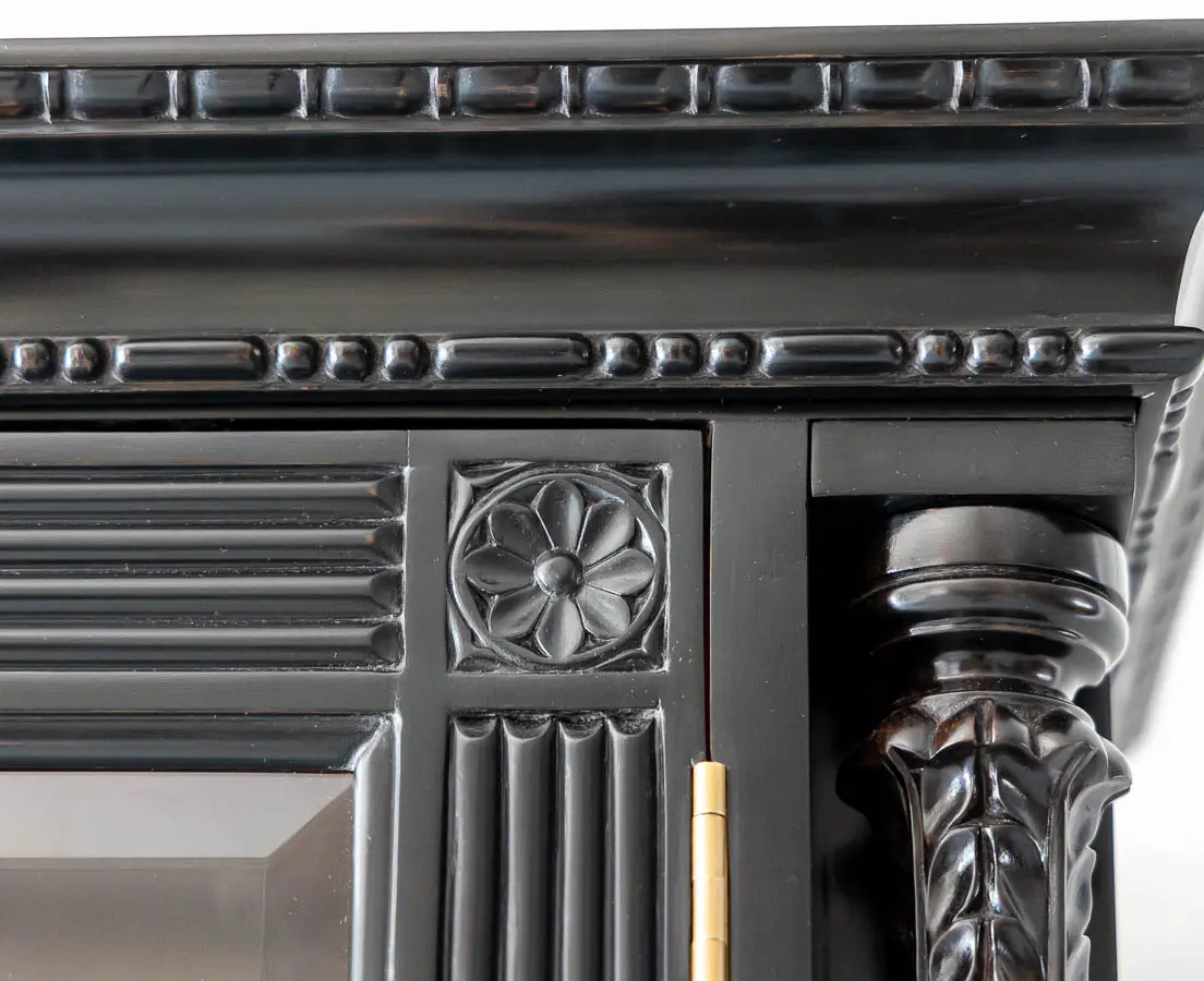British Colonial Ebony Cabinet on Stand - The Past Perfect Collection - Singapore