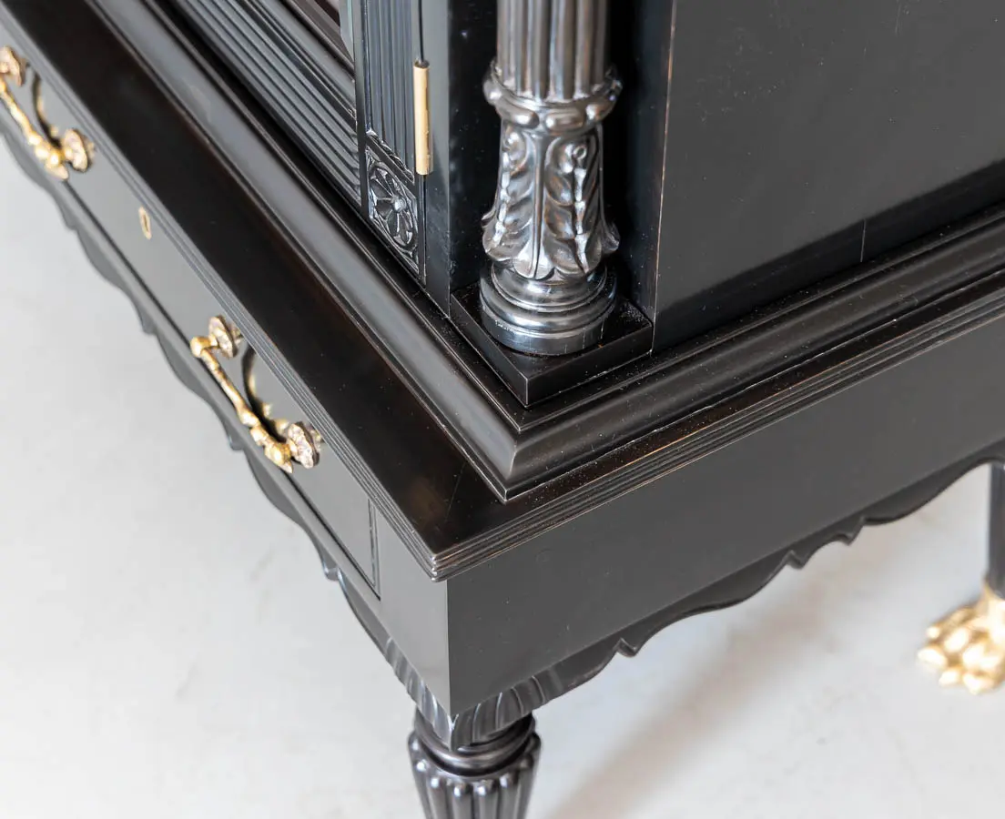 British Colonial Ebony Cabinet on Stand - The Past Perfect Collection - Singapore