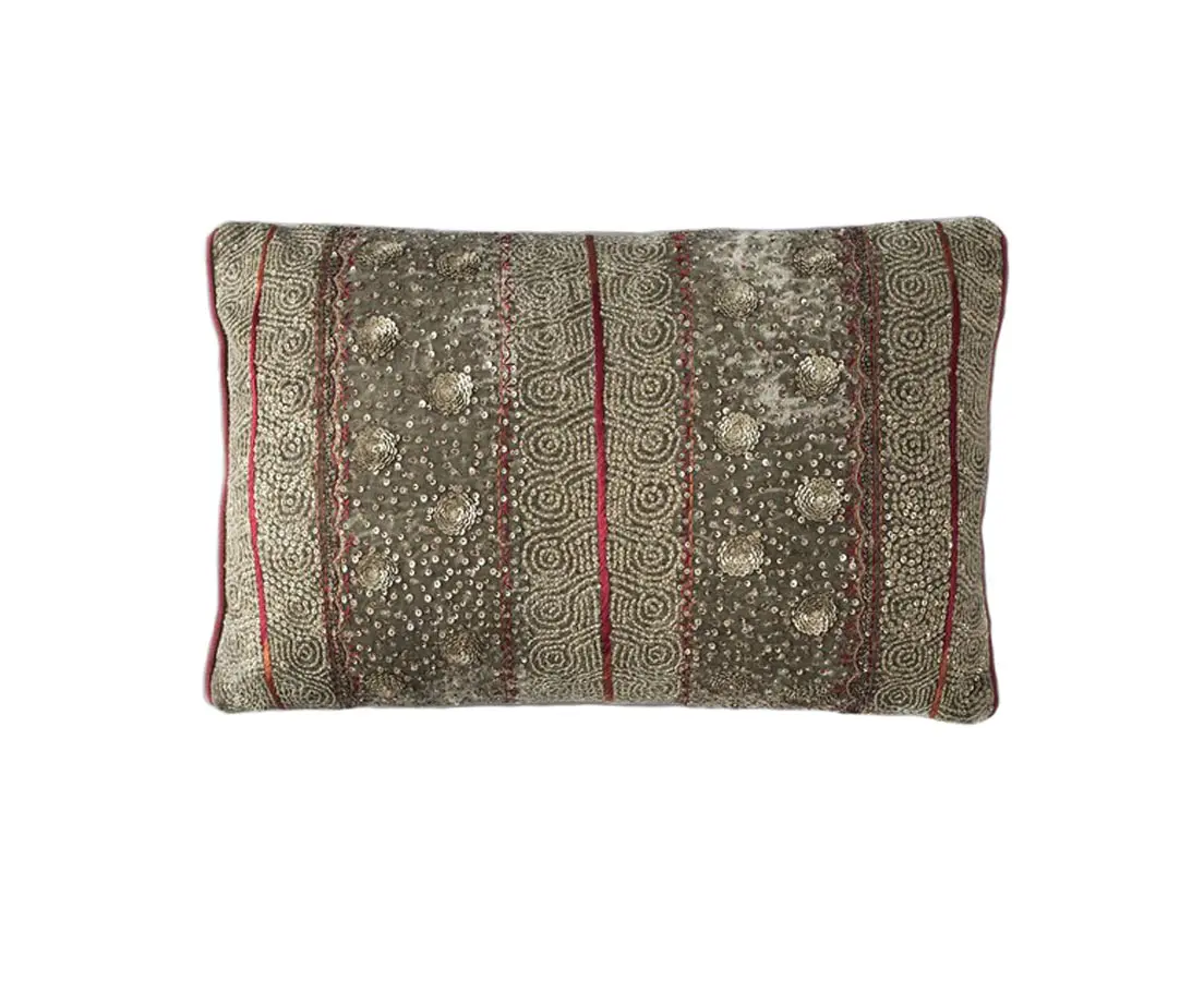 Kainaat Silk Velvet Cushion Good Earth - The Past Perfect Collection - Singapore