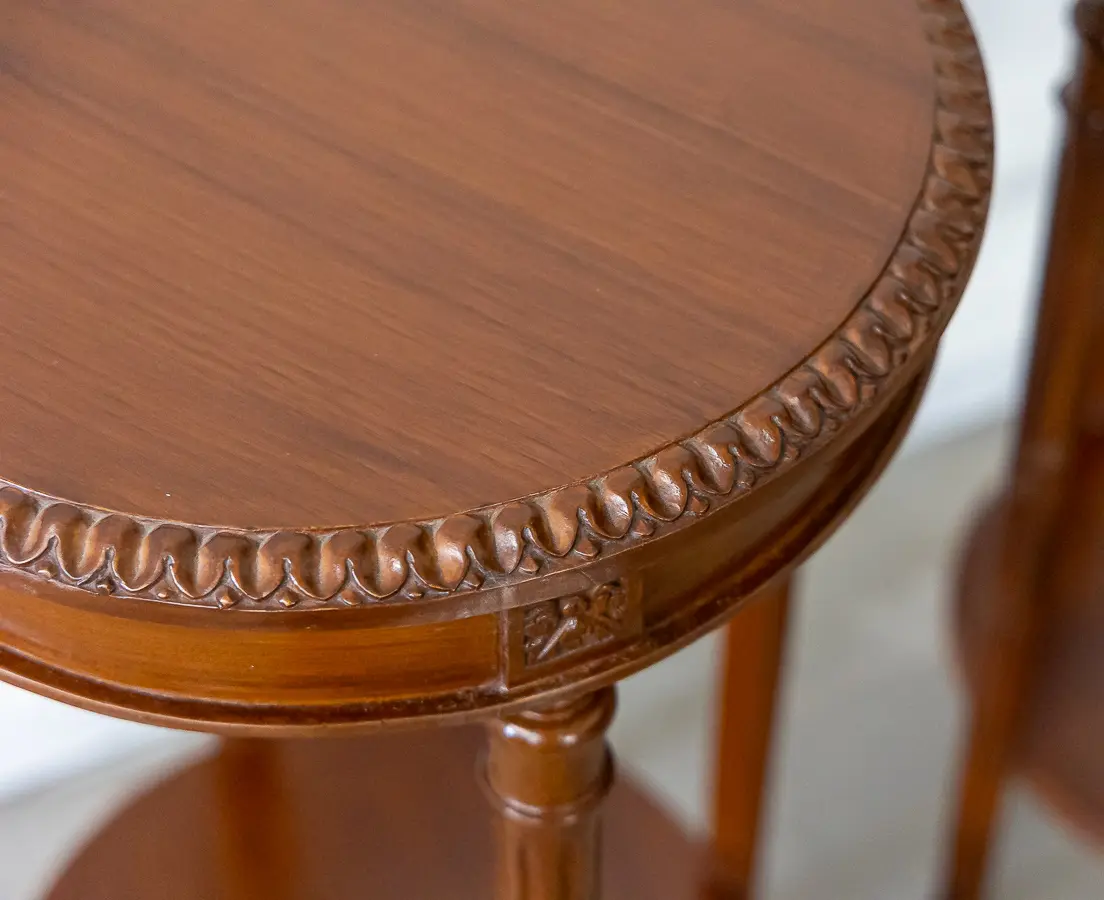 Teakwood Side Table Pair