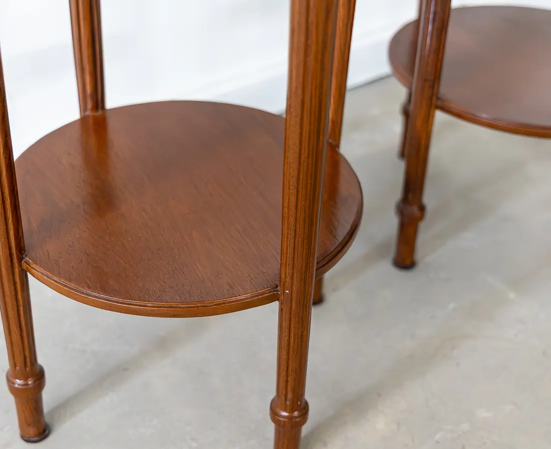Teakwood Side Table Pair