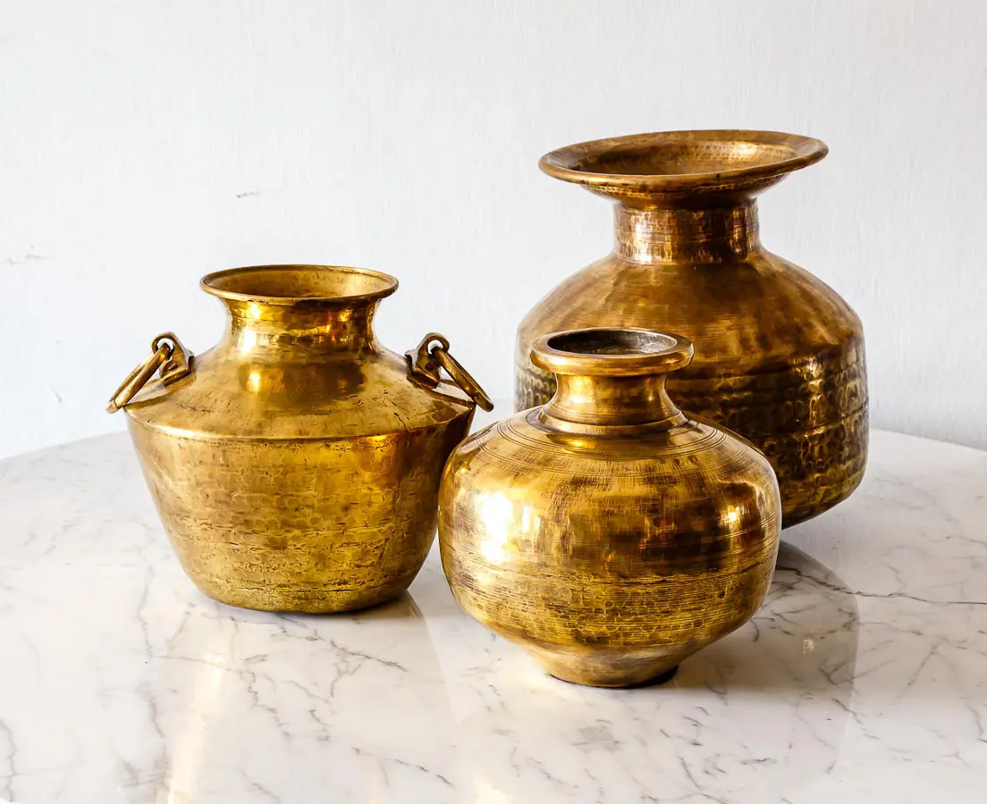 Brass Water Containers - The Past Perfect Collection - Singapore