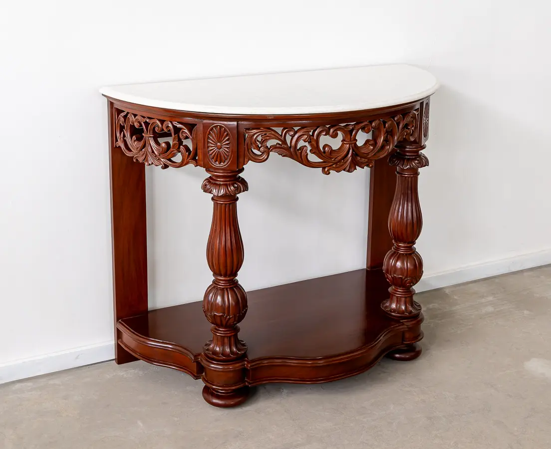 Mahogany Carved Console Table