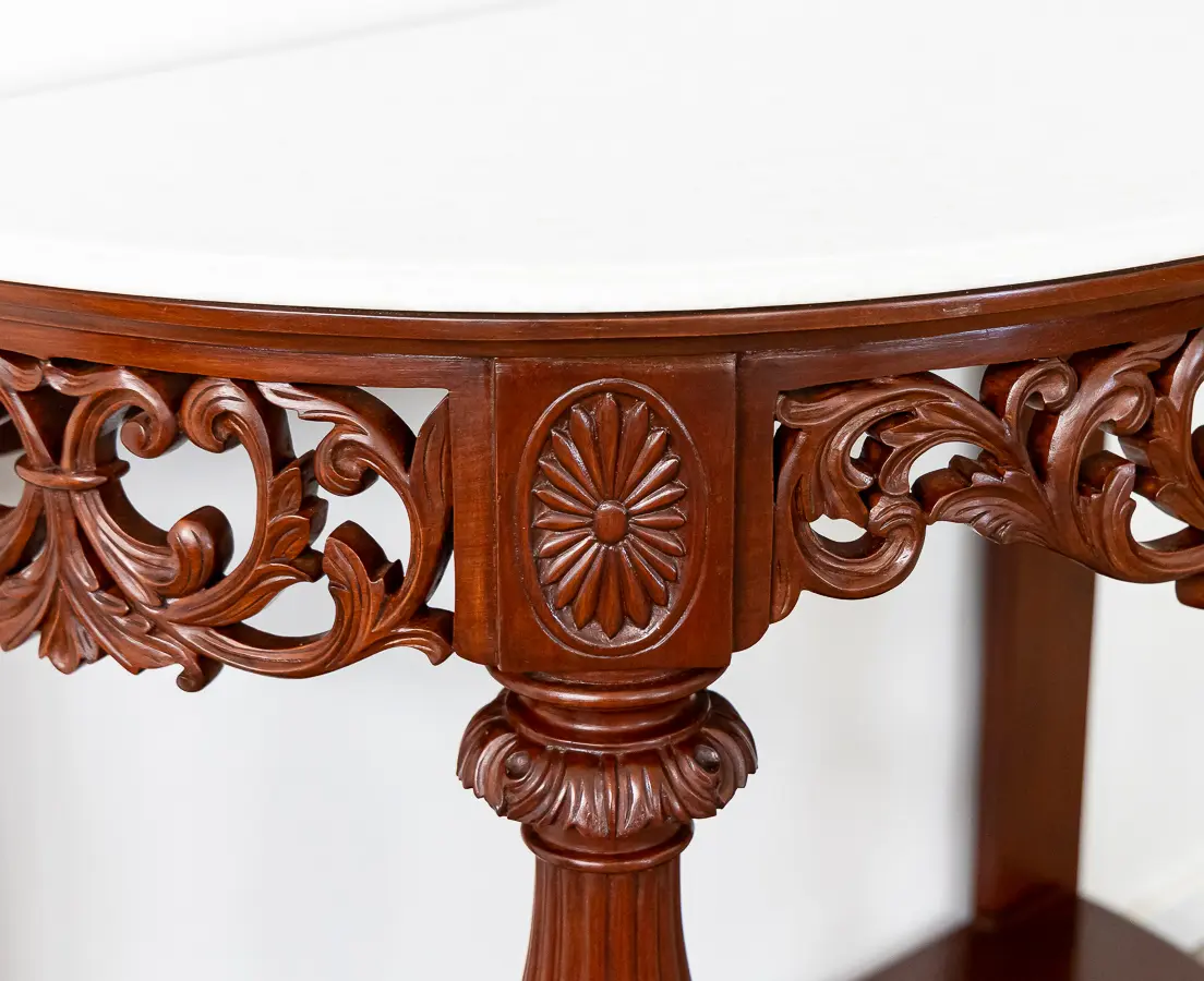 Mahogany Carved Console Table