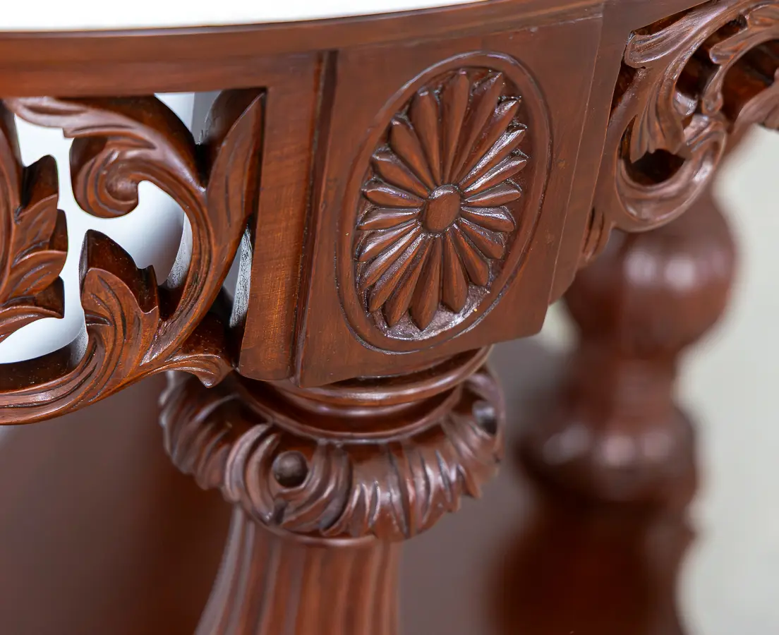 Mahogany Carved Console Table