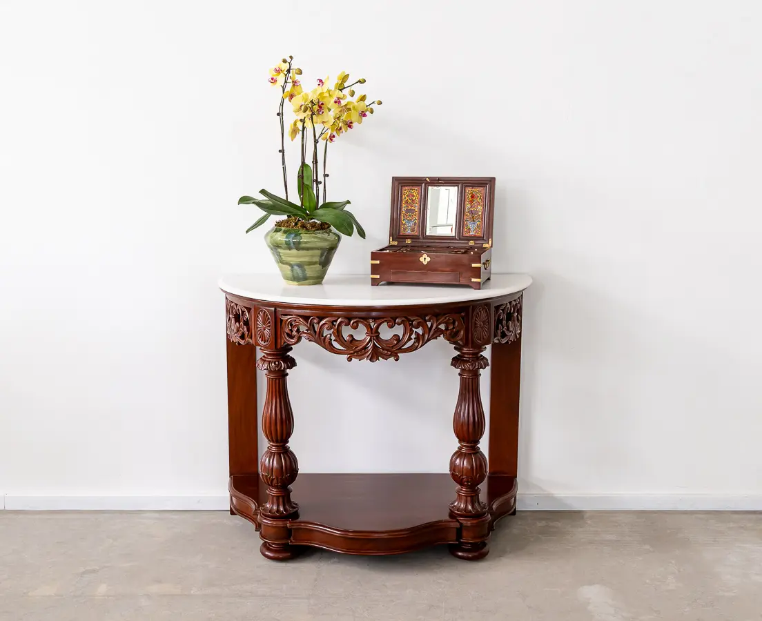 Mahogany Carved Console Table