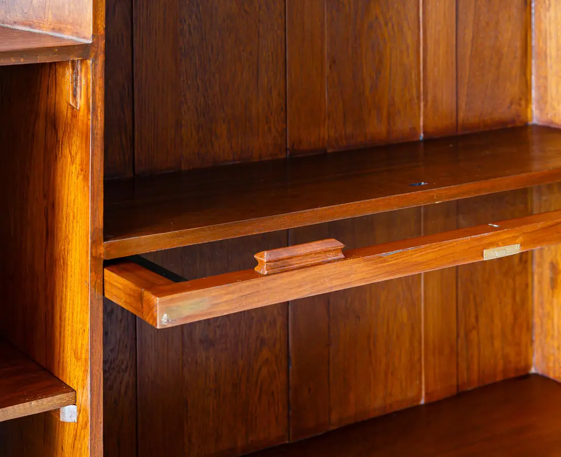Antique Bookcases - British Colonail teakwood Barrister Bookcase cum Display - The Past Perfect Collection - Singapore