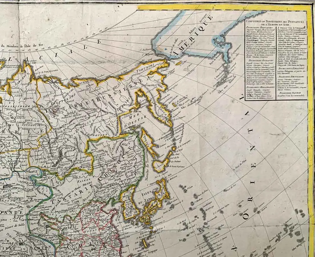 Antique Map - Asian Continent Poirson & Jean 1818 - The Past Perfect Collection - Singapore