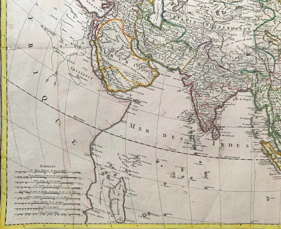 Antique Map - Asian Continent Poirson & Jean 1818 - The Past Perfect Collection - Singapore