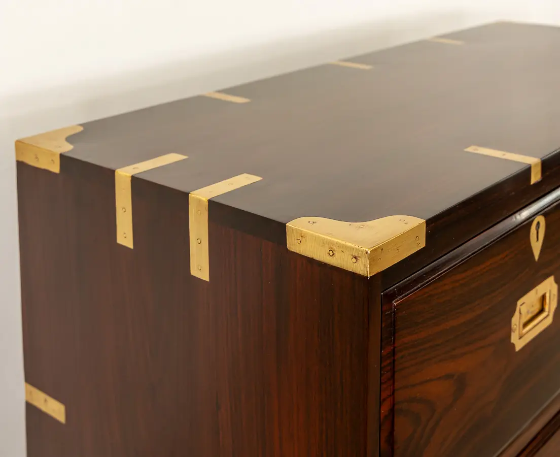 Rosewood Campaign Chest of Drawers