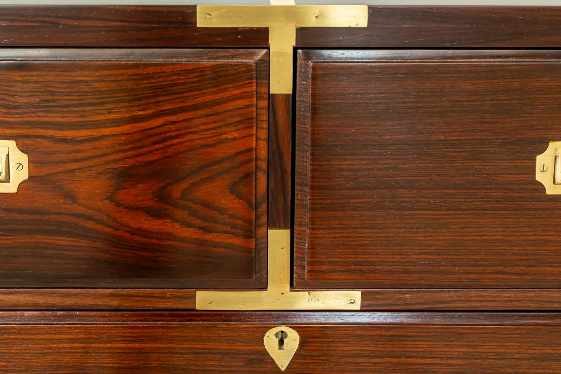 Rosewood Campaign Chest of Drawers