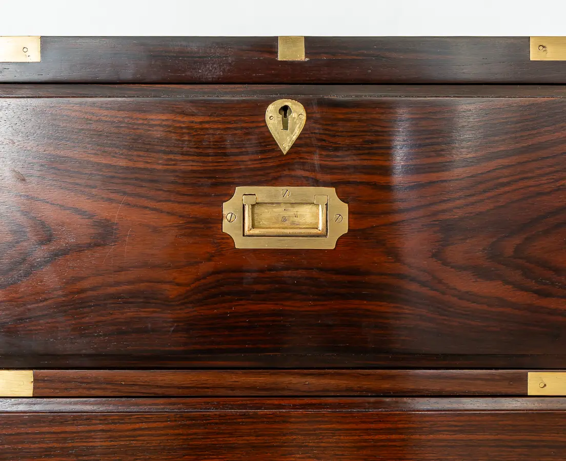 Rosewood Campaign Chest of Drawers