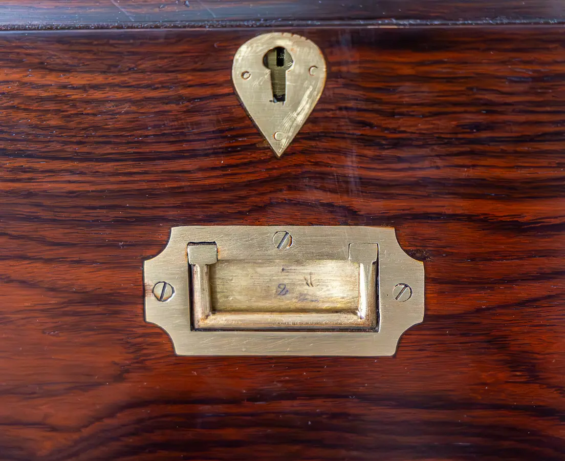 Rosewood Campaign Chest of Drawers