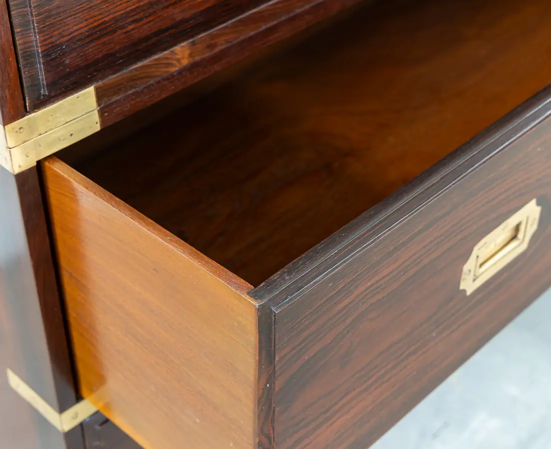 Rosewood Campaign Chest of Drawers