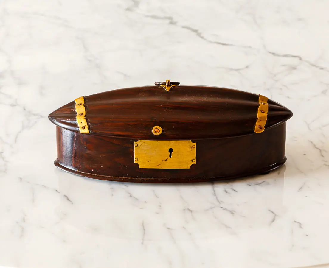Antique Boxes - British Colonial Oval Trinket Box - The Past Perfect Collection - Singapore
