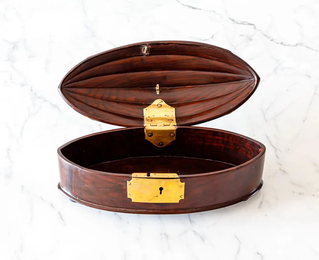 Antique Boxes - British Colonial Oval Trinket Box - The Past Perfect Collection - Singapore
