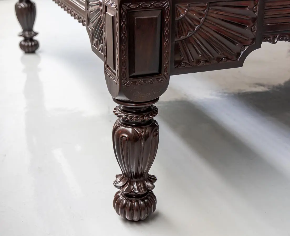 Antique Four Poster Beds - British Colonial Rosewood Four Poster Bed - The Past Perfect Collection - Singapore