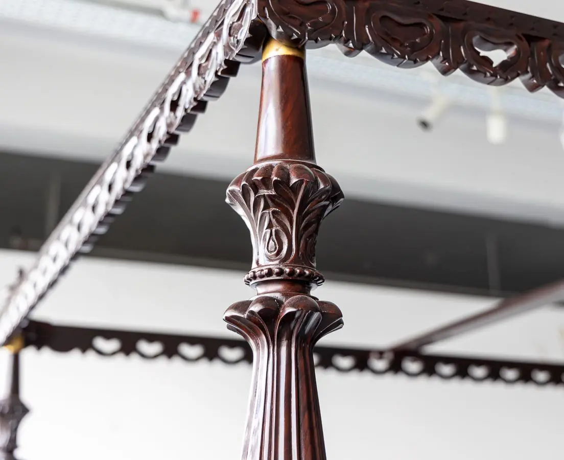 Antique Four Poster Beds - British Colonial Rosewood Four Poster Bed - The Past Perfect Collection - Singapore