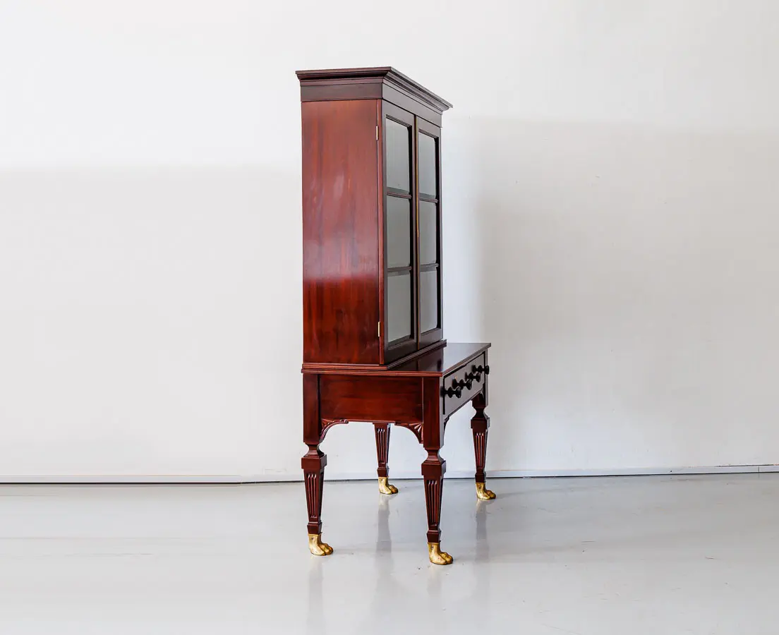 Antique Glass Front Cabinet on Stand - The Past Perfect Collection Singapore
