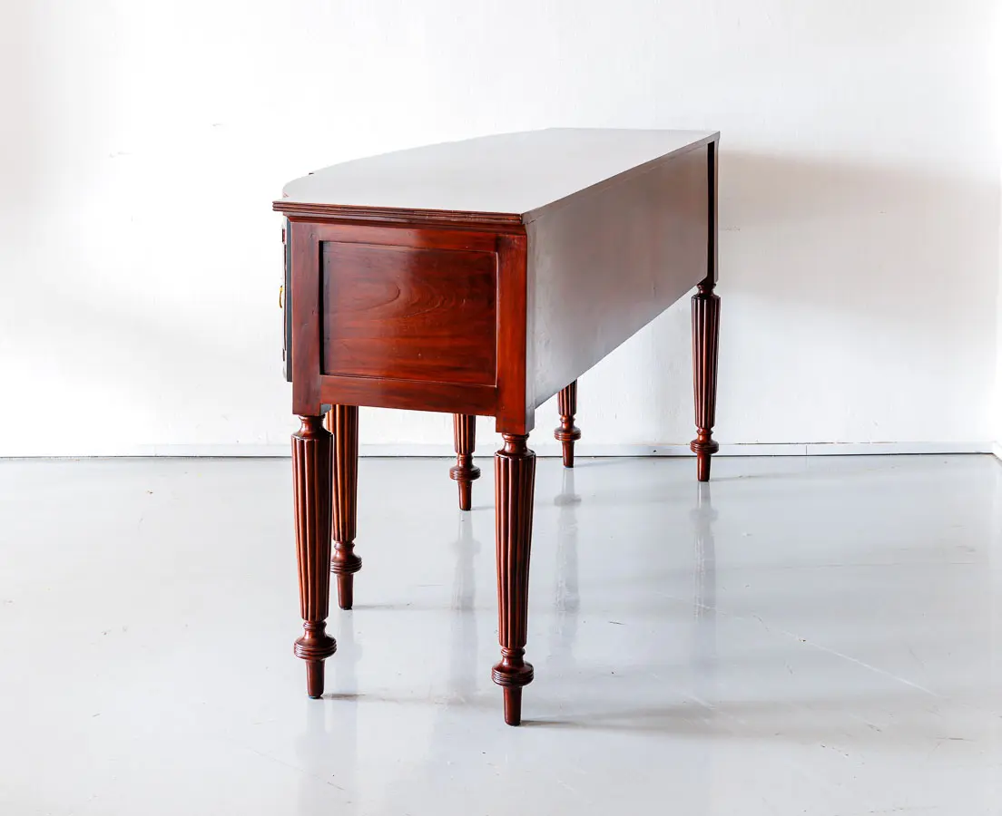 Antique Sideboards - British Colonial Mahogany Bow Front Sideboard - The Past Perfect Collection - Singapore