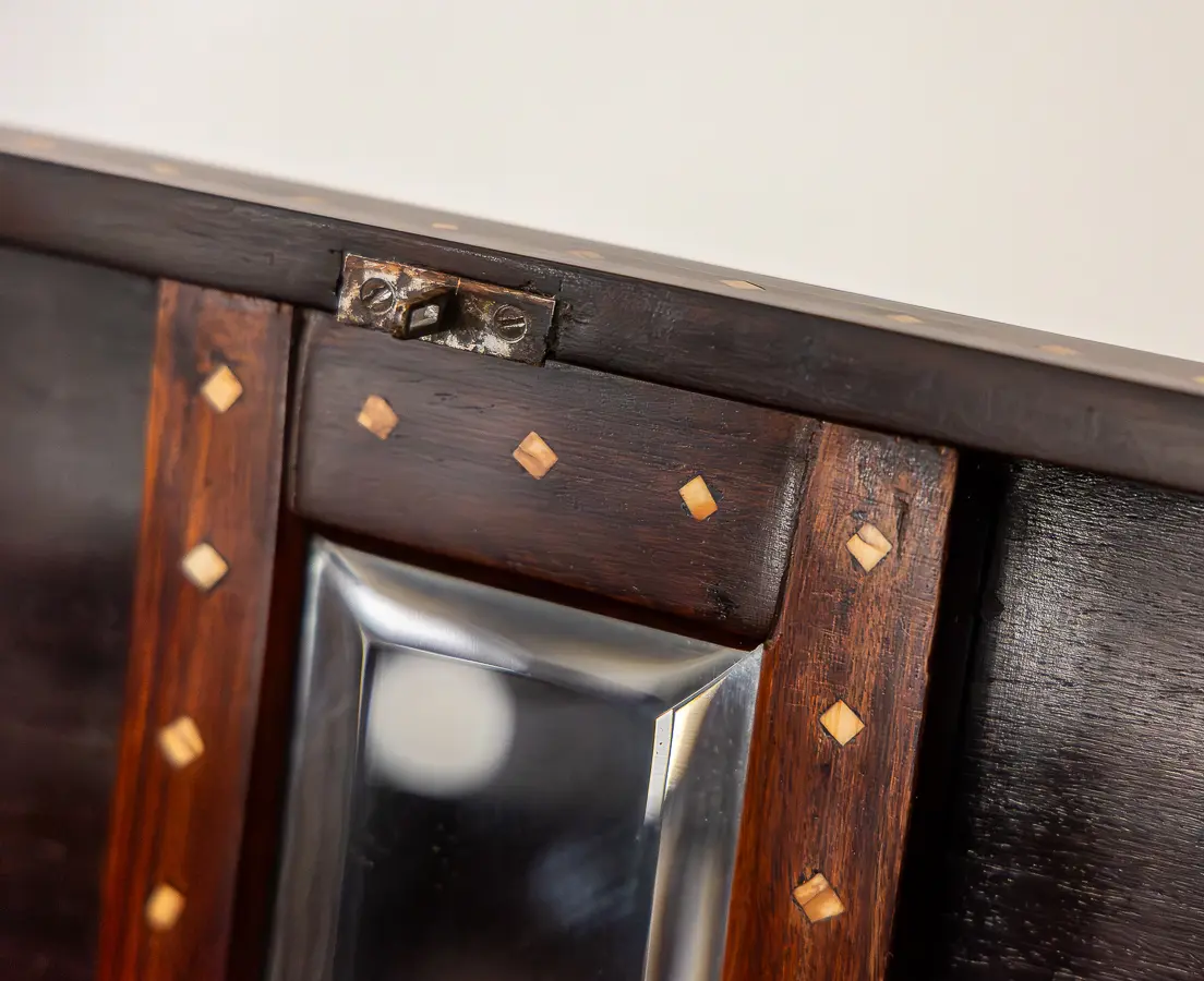 Rosewood Box with Ebony and Ivory Inlay