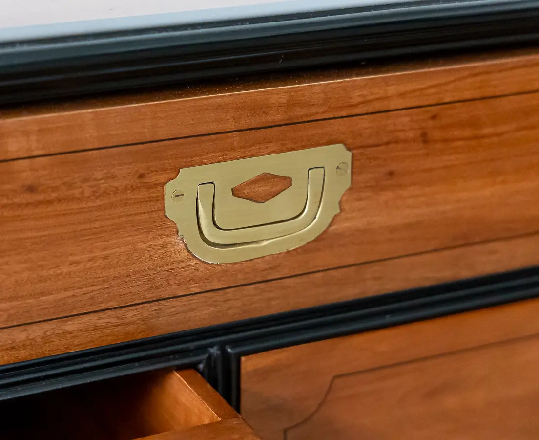 Camphor and Ebony Secretaire Chest of Drawers