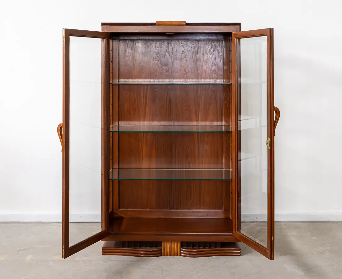 Teakwood Art Deco Display Cabinet