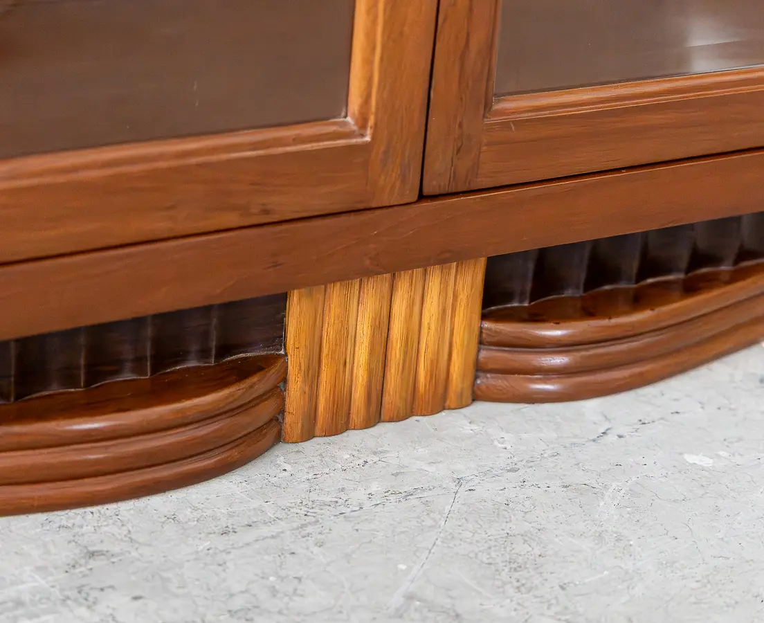 Teakwood Art Deco Display Cabinet