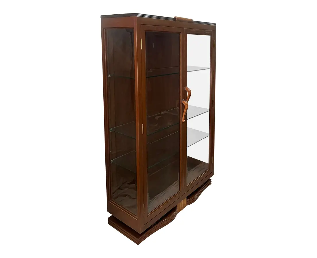 Teakwood Art Deco Display Cupboard
