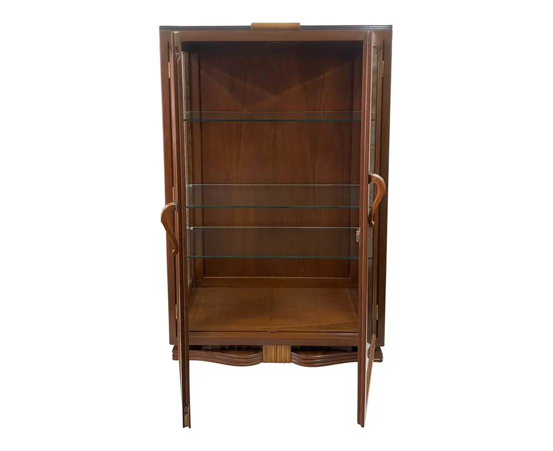 Teakwood Art Deco Display Cupboard