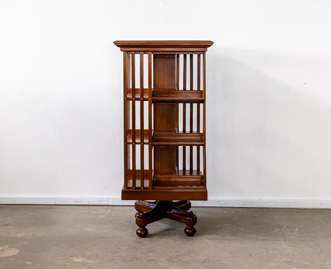 Teakwood Revolving Square Bookcase
