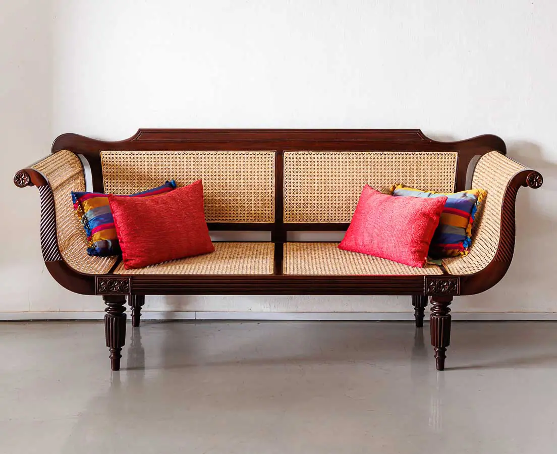 Antique Sofas - British Colonial Rosewood Sofa - The Past Perfect Collection - Singapore