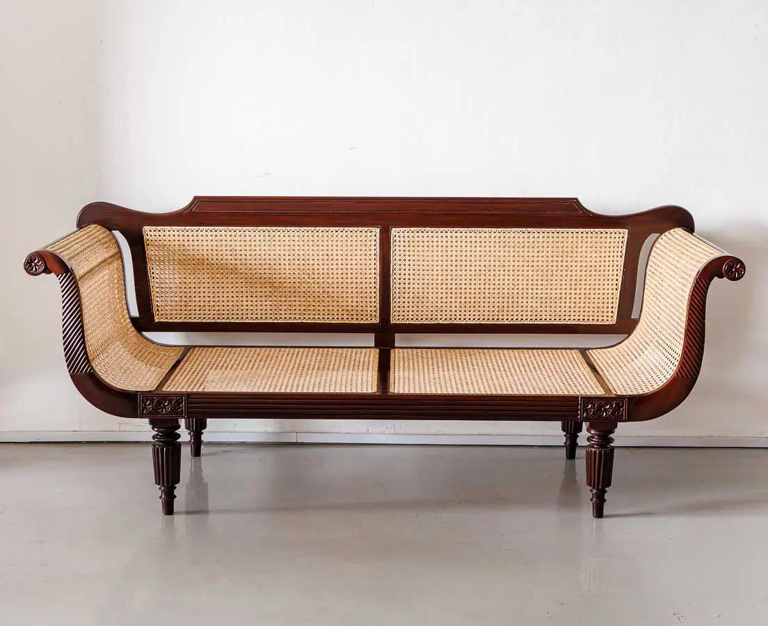 Antique Sofas - British Colonial Rosewood Sofa - The Past Perfect Collection - Singapore